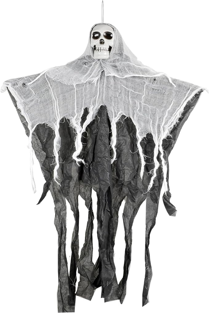 (85x47cm) Halloween Dekoration Party Grusel Accessoire - Hängender Geist