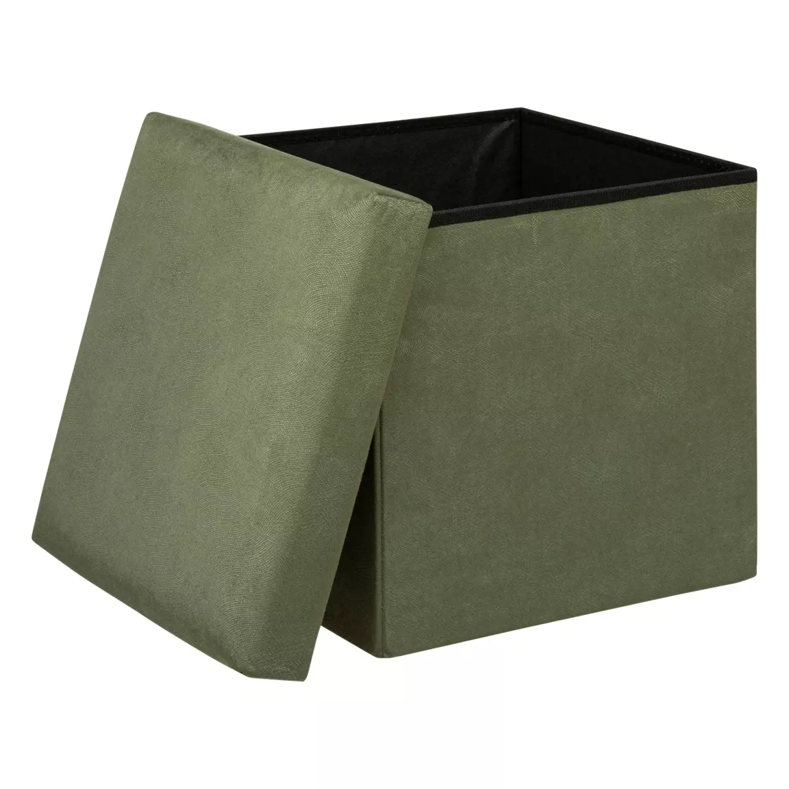 Pouf de rangement (H38 cm) Lilou Vert kaki