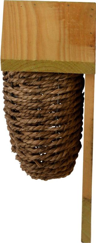 Esschert Design Nestbuidel Zeegras Vogelhuisje - 15,3 x 11 x 26,3 cm - Ø 32 mm