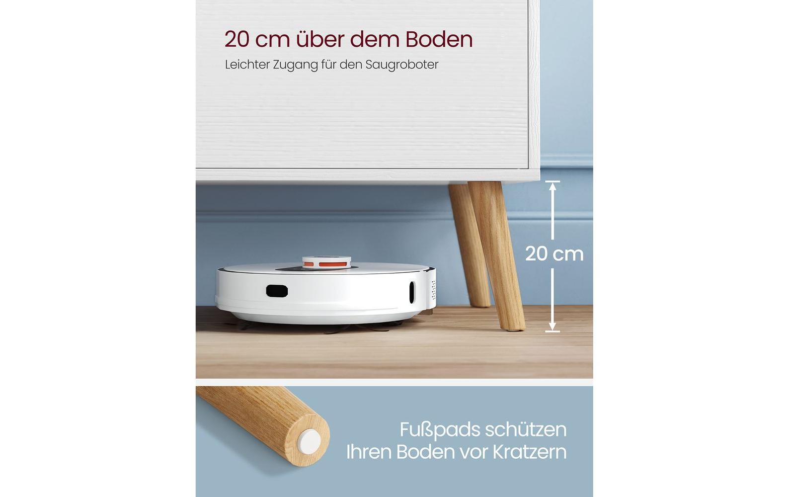TV-Möbel Skandinavisch 110 x 40 cm, Weiss<br>Fernsehertisch