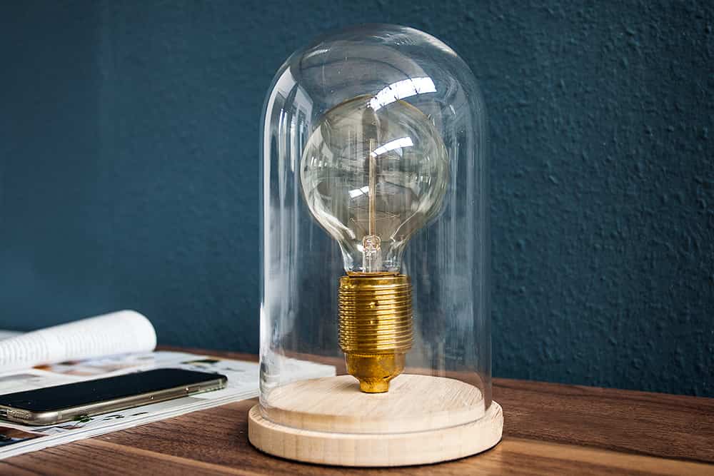 Industrial Tischlampe EDISON 22cm Glühbirne Tischleuchte