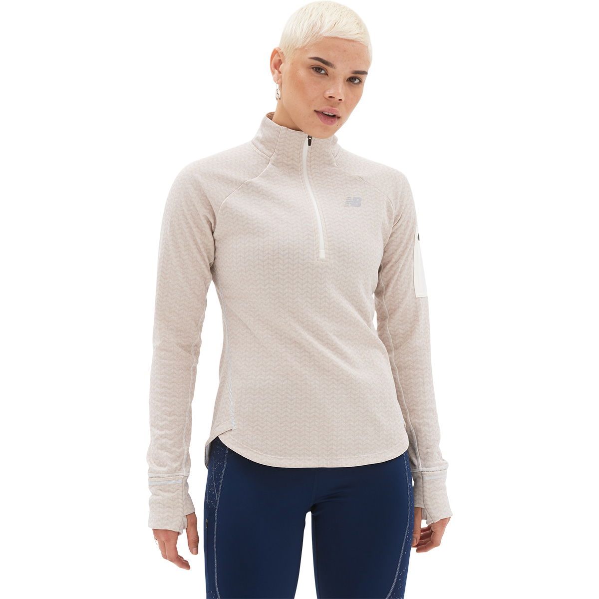 New Balance Heat Grid Half Zip Midlayer Løbetrøje Dame