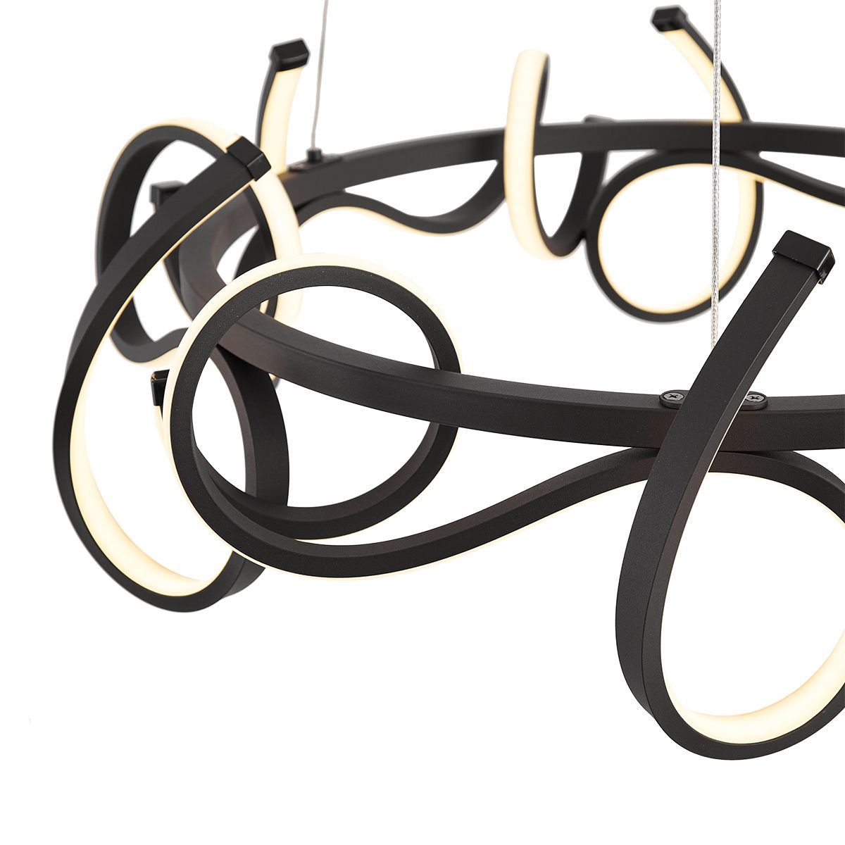 Design hanglamp zwart rond 3-staps dimbaar - Krisscross