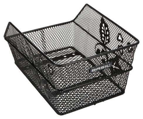 BASIL Panier À Vélo Cento Flower S 36 X 26 X 18 Cm - Noir