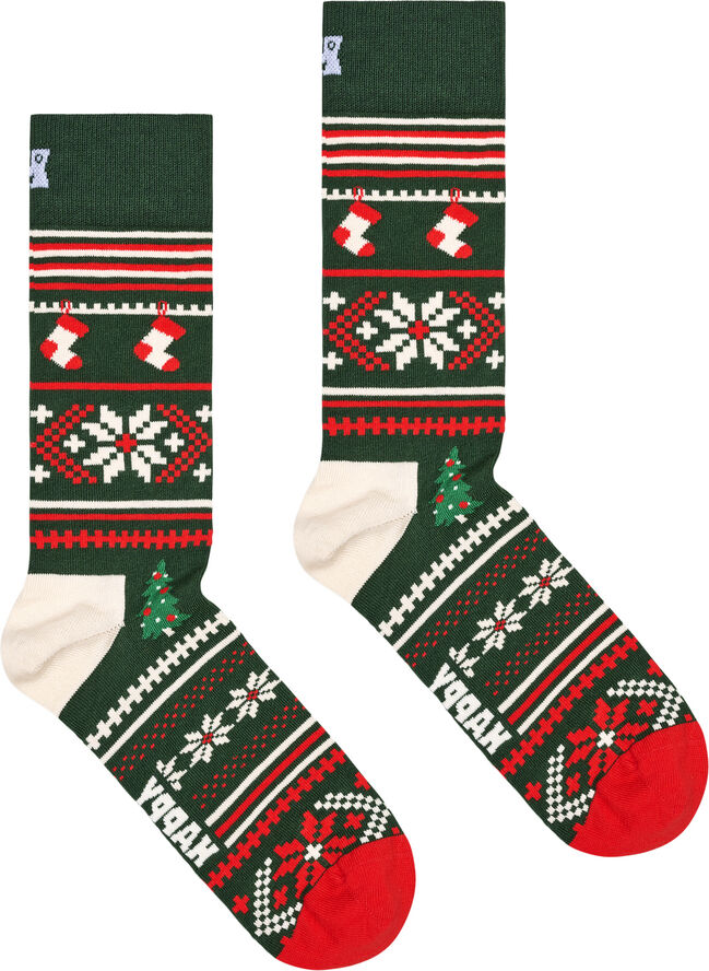 Happy Socks Christmas Sweater Sock Dark green