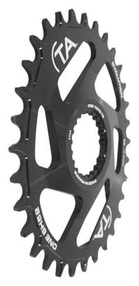 PLATEAU VTT DIRECT MOUNT POUR SHIMANO XTR M9100 - XT M8100 - SLX M7100  TA ONE SH52 OVAL 32DTS COMPATIBLE M900 10-11-12V. NOIR