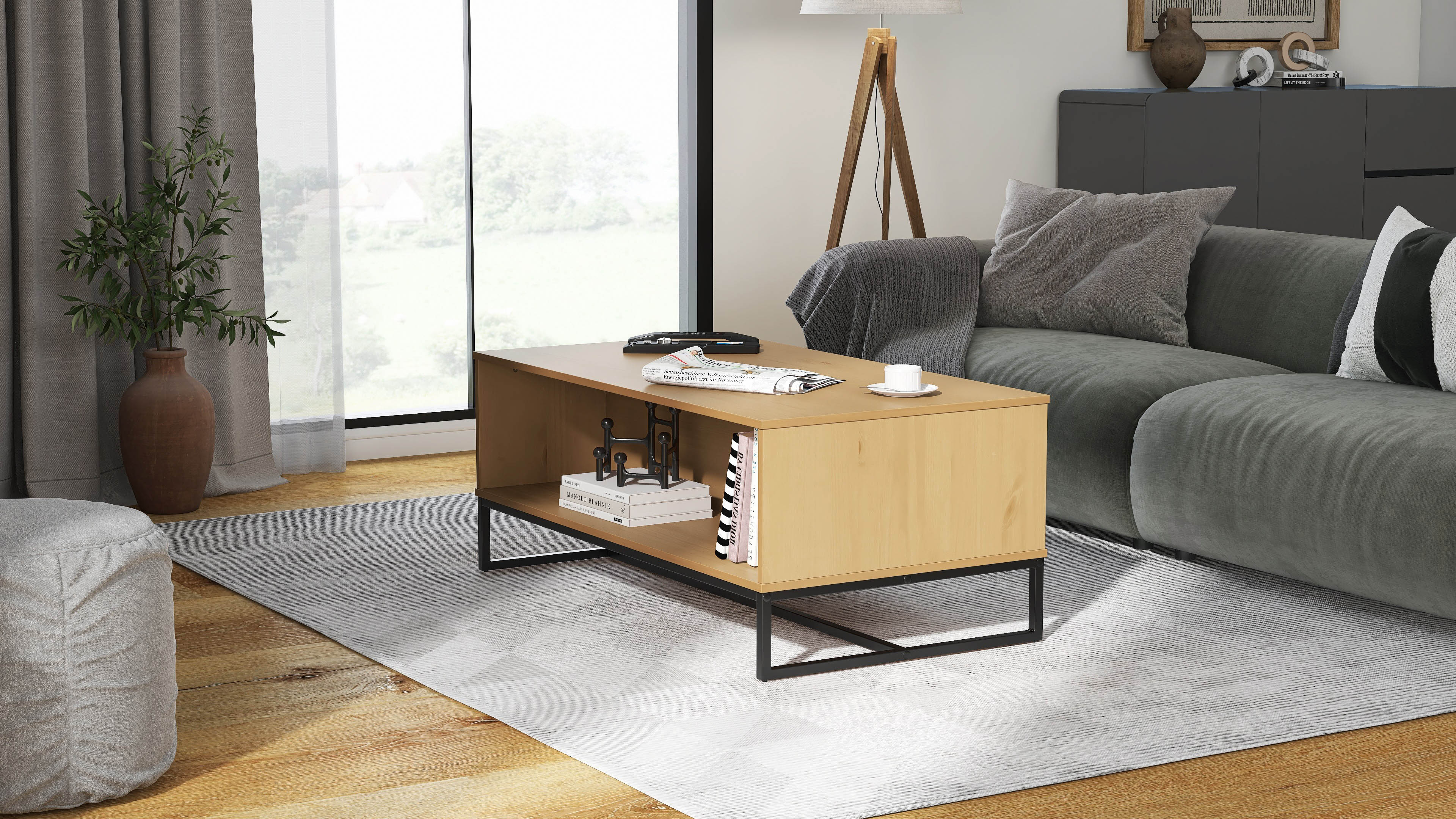 Inter Link Couchtisch Sofatisch Vivo - Kiefer Massivholz