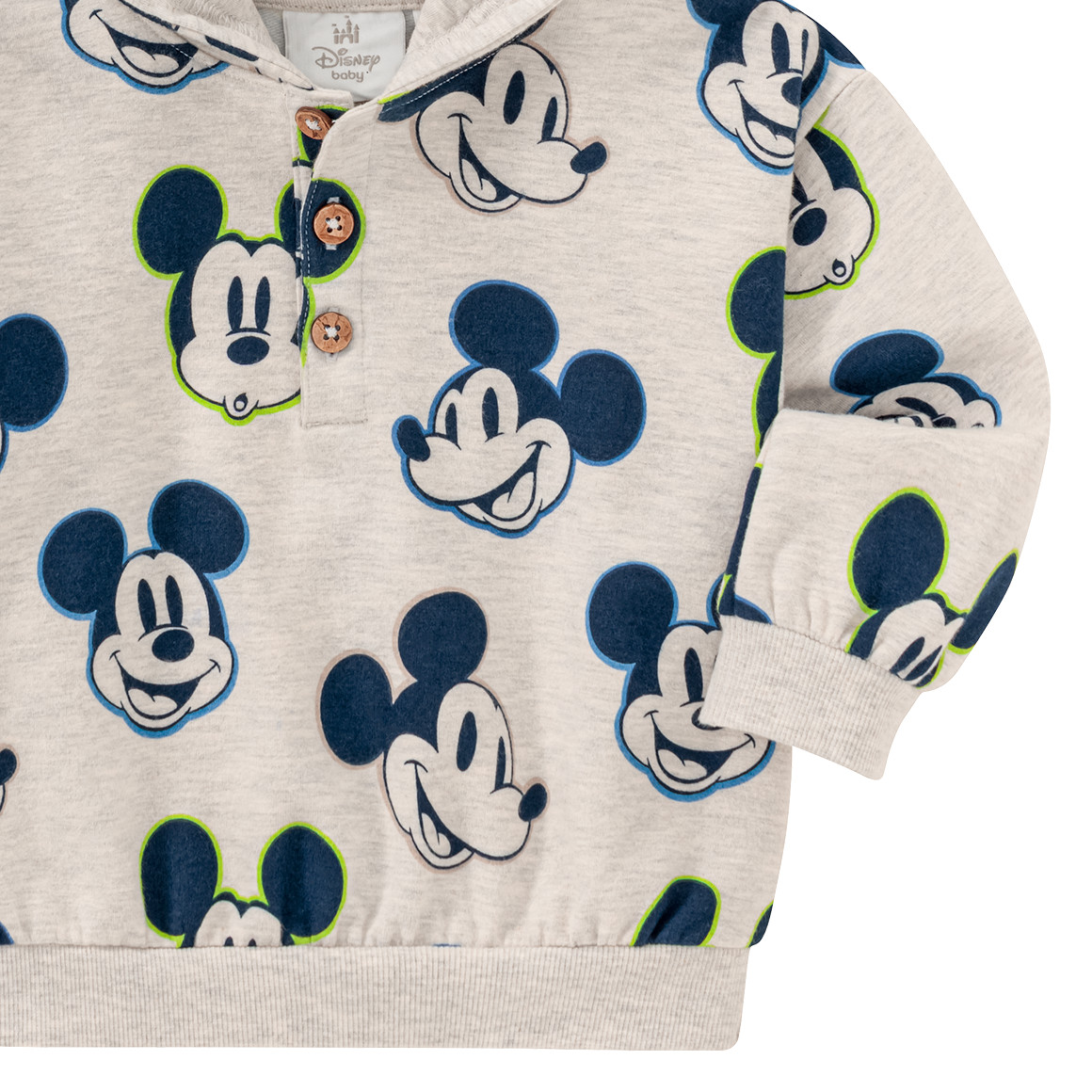 Topomini Micky Maus Hoodie mit Allover-Print weiss