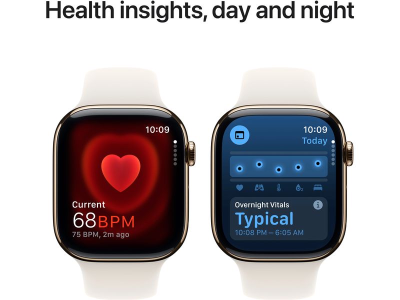 Apple Watch Series 10 46 mm LTE Titanium Gold Sport Polarli Eine glatte Zehn