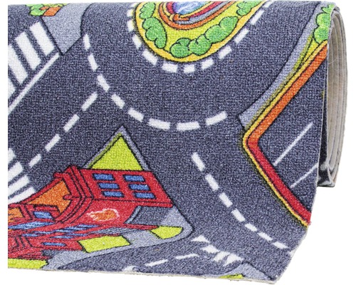 Kinderluspooltapijt, Street grey, 400 cm (per meter verkocht)