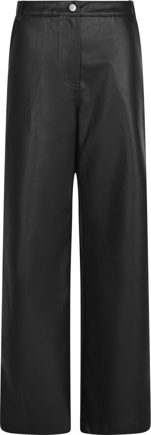 Neo Noir Pinur Faux Leather Pants Black
