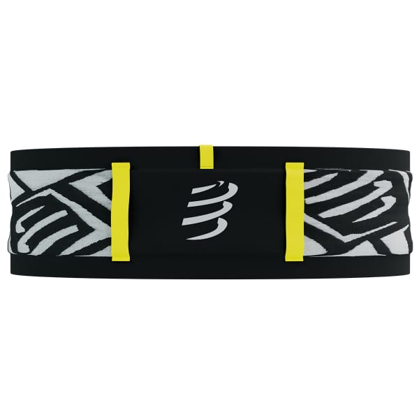 Ceinture porte gourde COMPRESSPORT FREE BELT PRO BLACK/WHITE PRINT