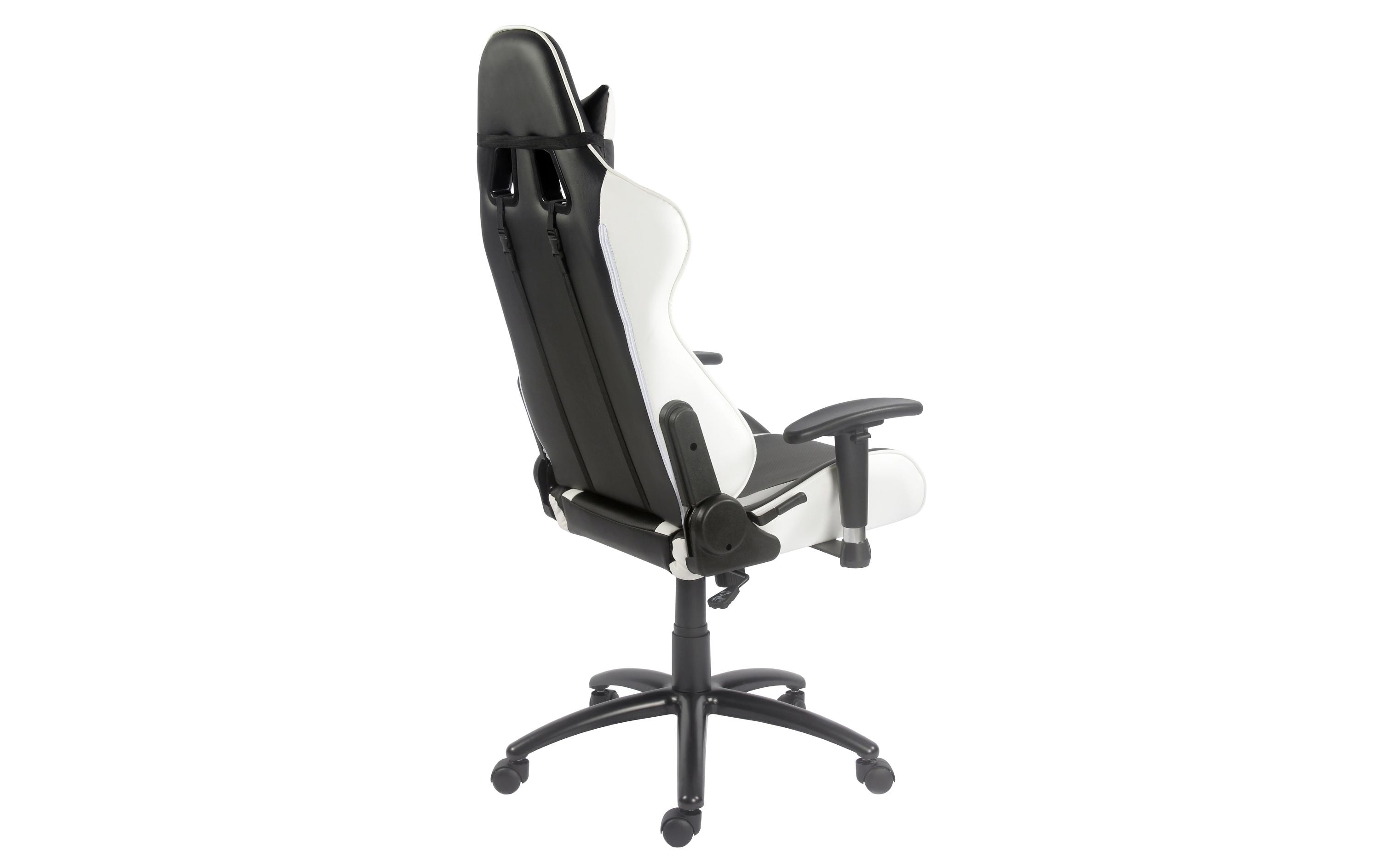 Gaming-Stuhl LC-GC-2 Schwarz/Weiss<br>Ergonomischer Gaming-Stuhl, schwarz/weiss