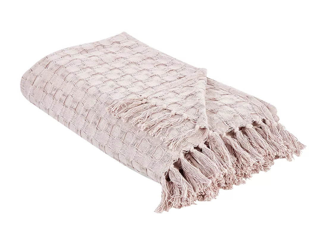 Couvre-lits BERE Coton 200 x 220 cm Rose pastel