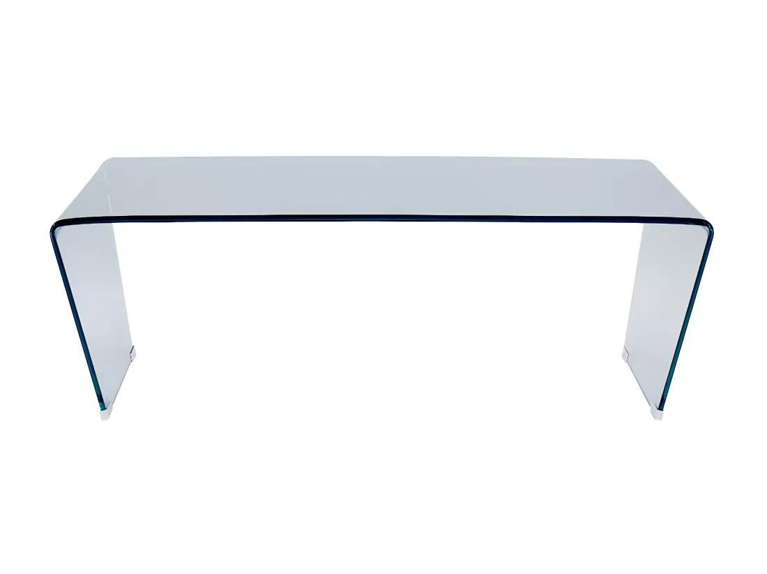 Table basse SUZANA - Verre trempé courbé