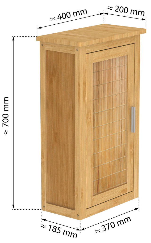 Eisl Hängeschrank »Bambus« Badezimmerschrank schmal für die Wand,