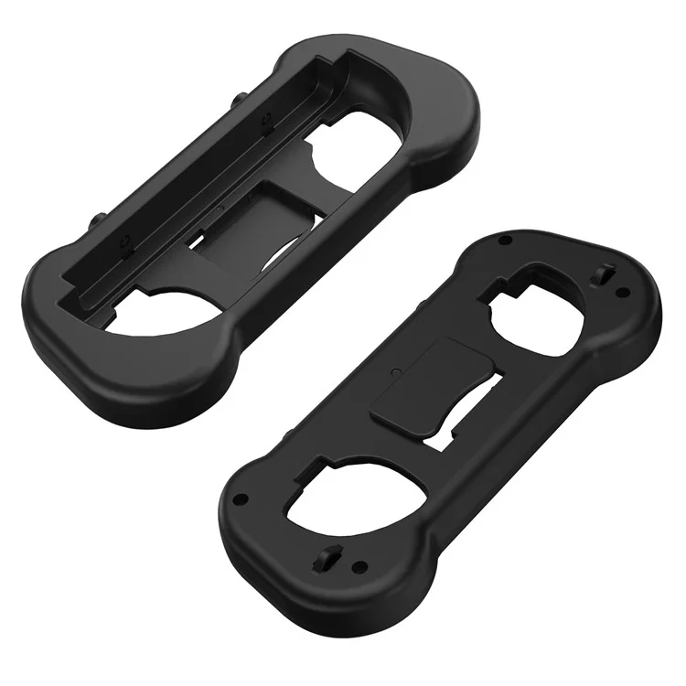 (2er Set) Griff Halterung Gamepad Hülle kompatibel mit Nintendo Switch 2 / Joy-Con / Ergonomisches Controller Zubehör mit Spielekartenfach - Schwarz