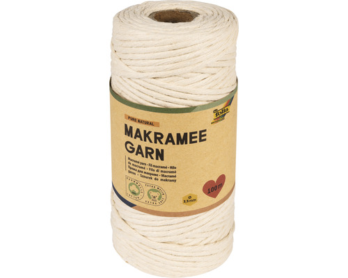 Macramé garen PURE NATURAL 100 m Ø 35 mm