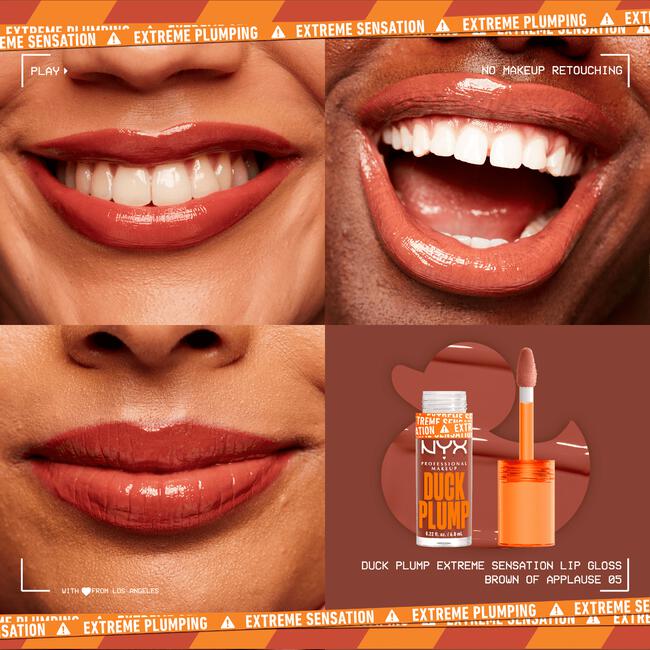 NYX Professional Makeup Duck Plump Lip Plumping Laquer Lipgloss 5 Brown Of Applause