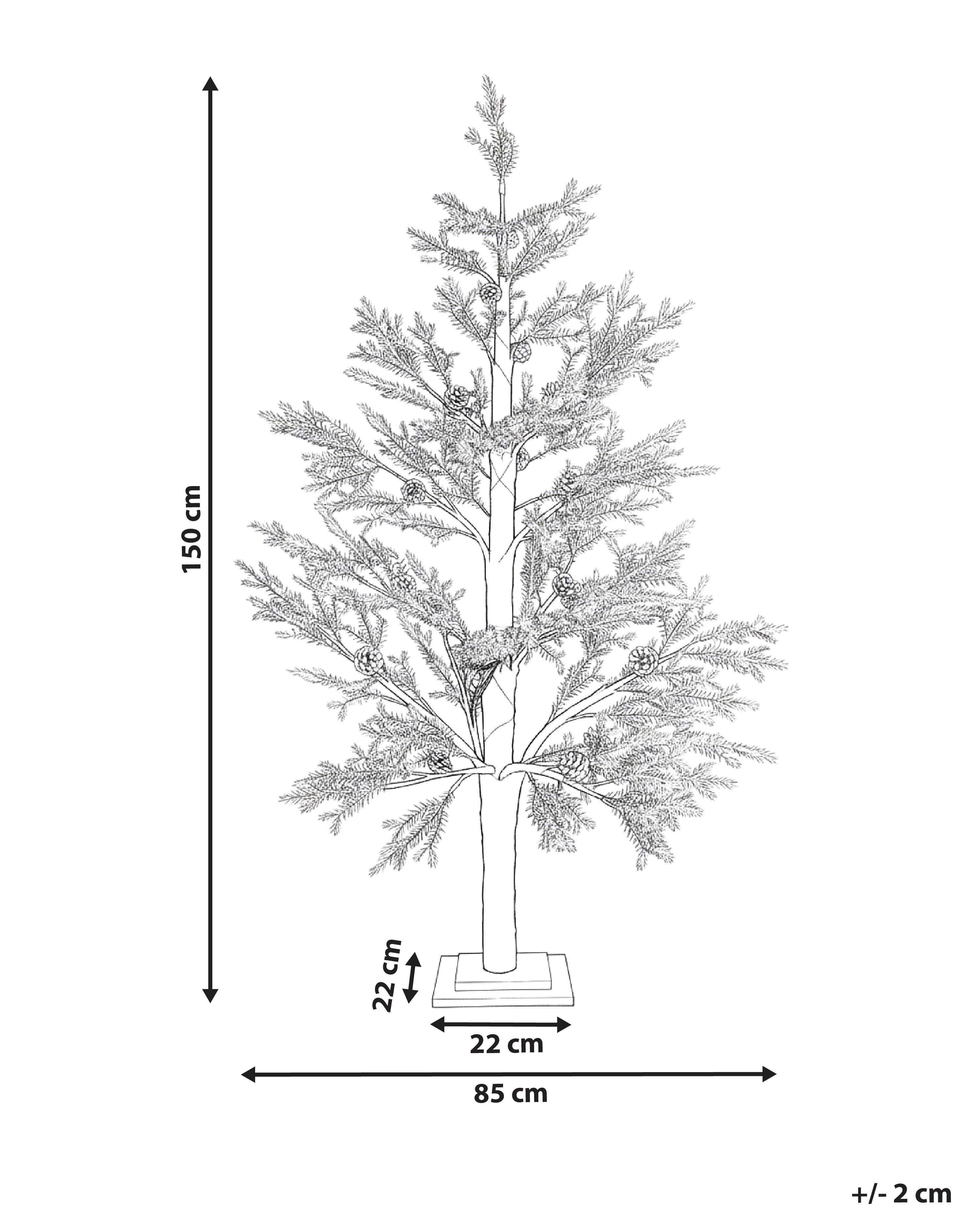 Buitendecoratie LED LAUGARAS Kerstboom 150 cm Groen