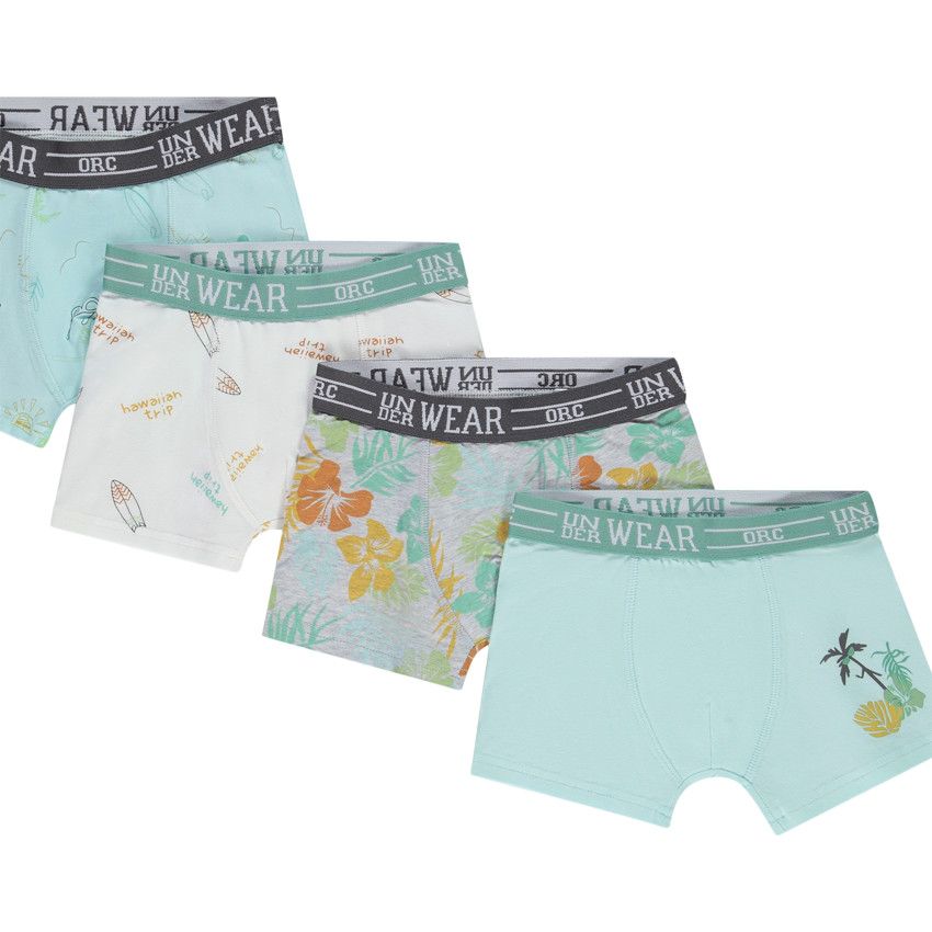Lot de 7 boxers en jersey imprimé fantaisie pour garçon - Blanc