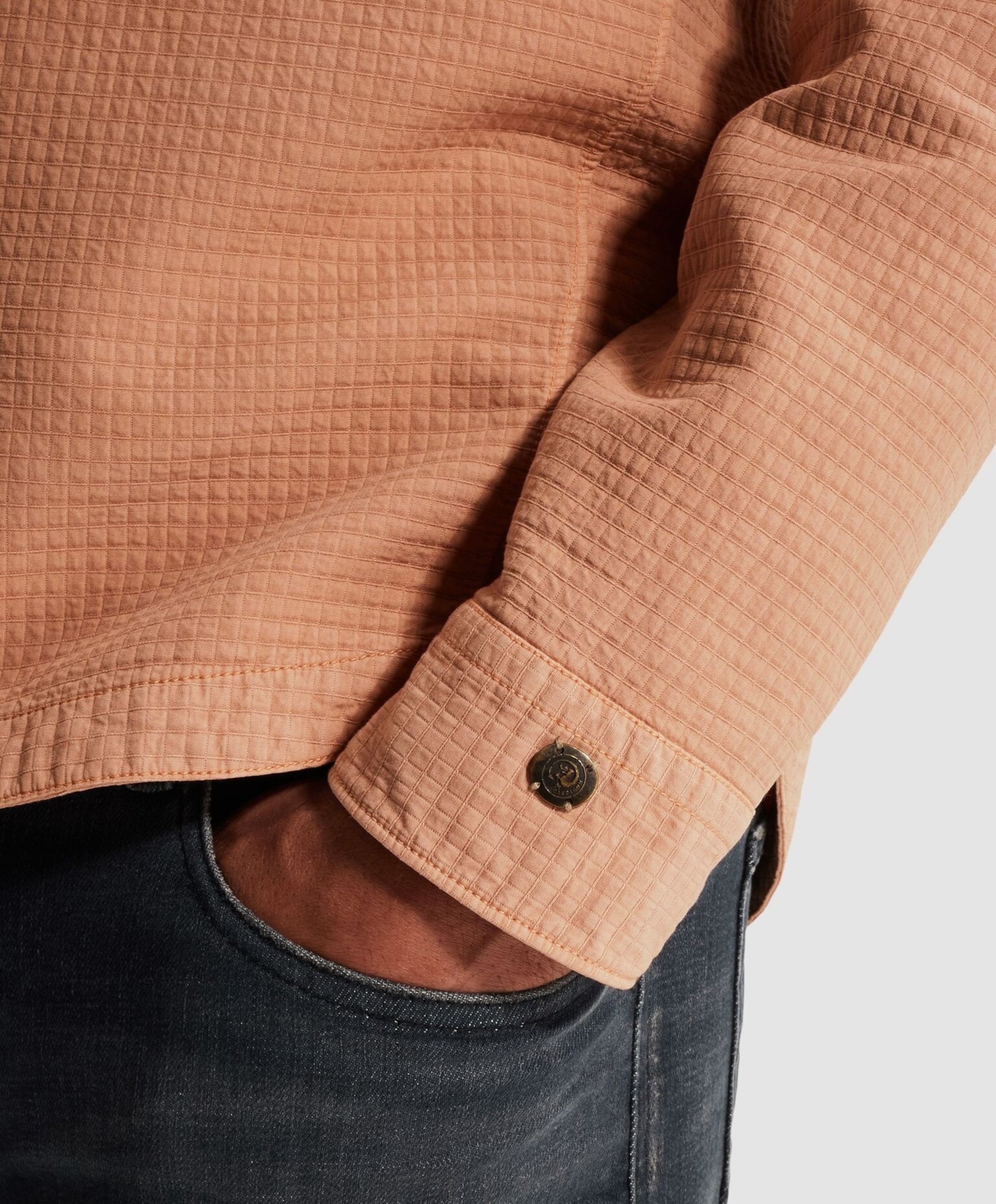 Cast Iron Heren overshirt oranje