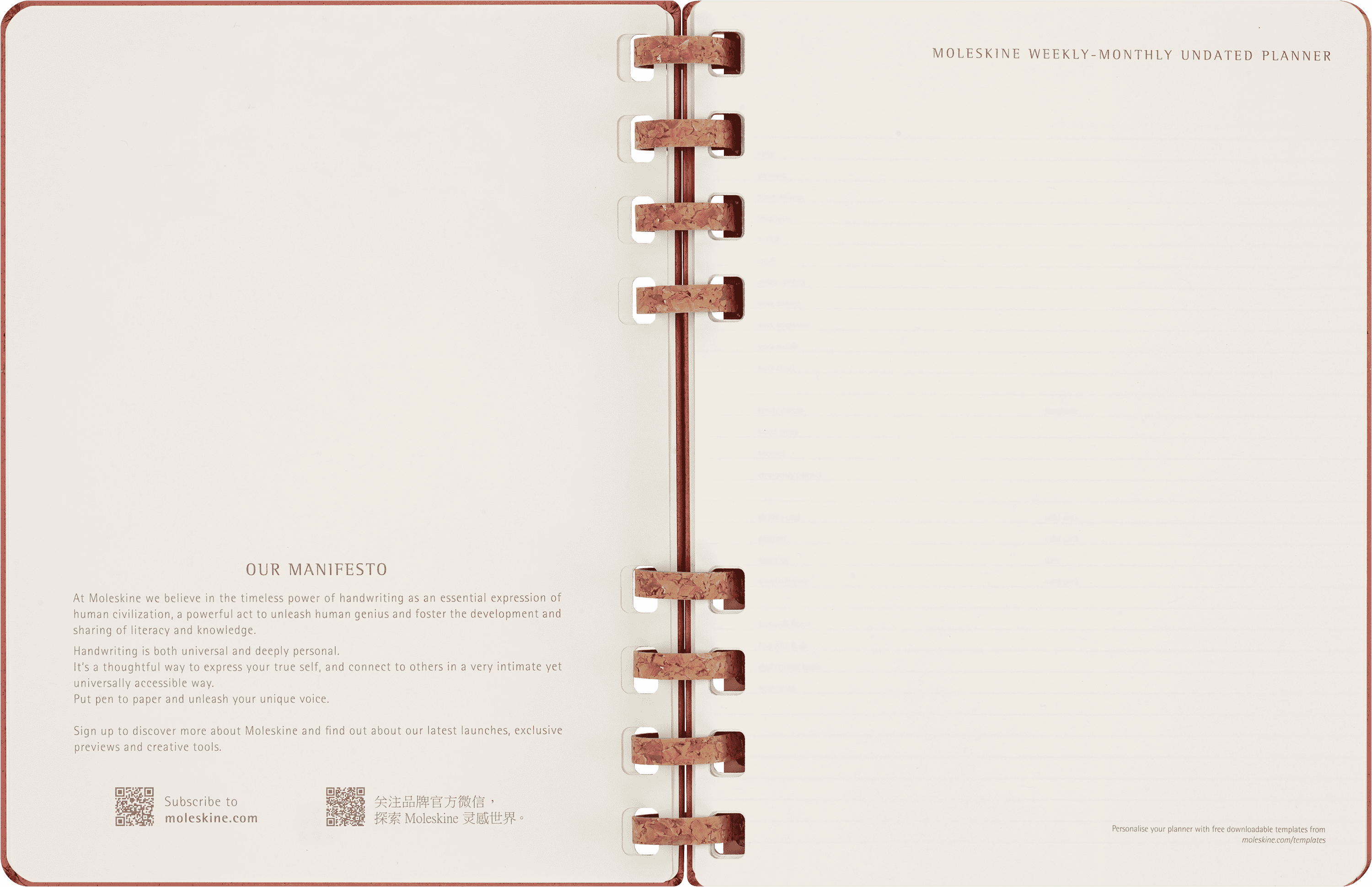 Undated Life Planner XL Weekly and Monthly, Spiral