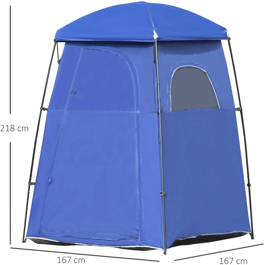 Outsunny Toilettenzelt mit Reißverschluss blau