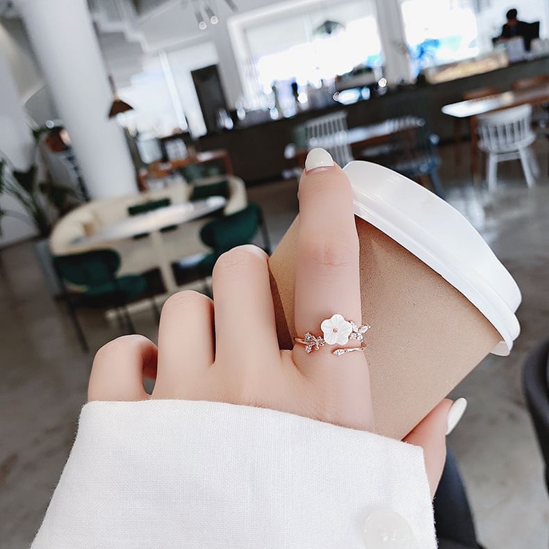 Kayochs - Open ring met strass (verschillende ontwerpen)