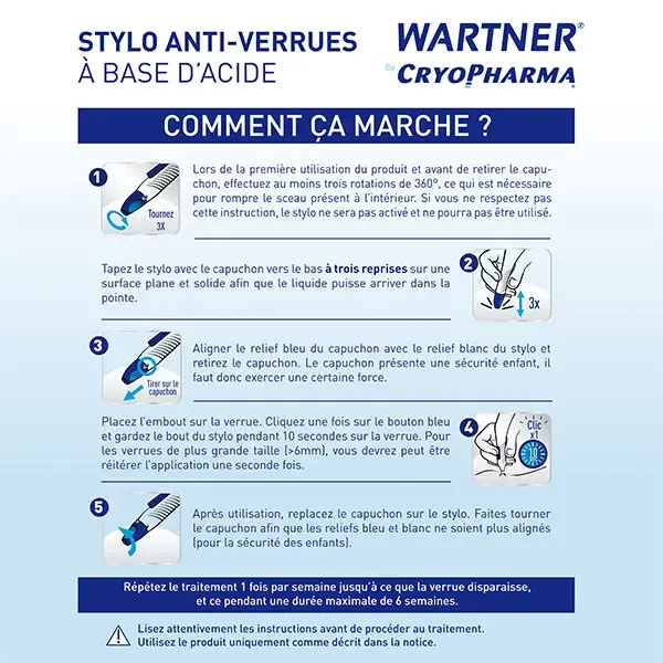 Tratamento de crioterapia para verrugas Wartner da Cryopharma