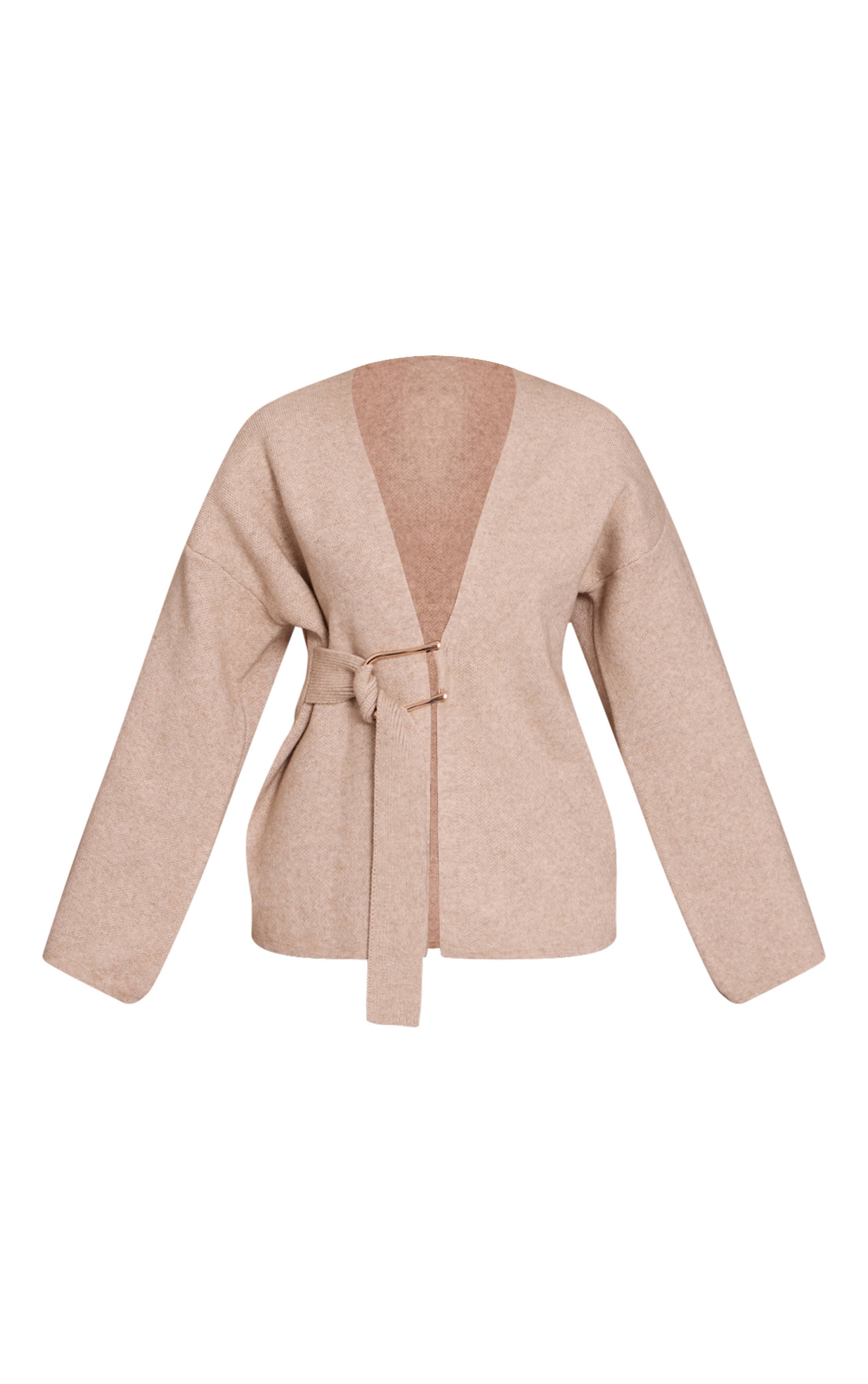 Avoine Cardigan Cache-cœur Avec Détails De Finition Contrastés