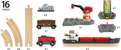 BRIO World 33061 Togbane Havne Sett
