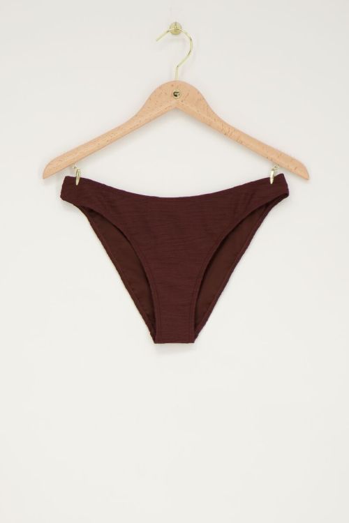 Bruin bikini broekje met structuur