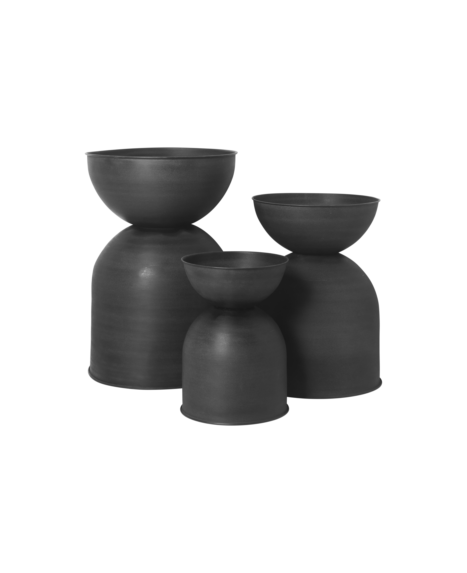 Plantenbak Hourglass XS zwart