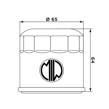 Filtre à huile Meiwa 268951 Type origine