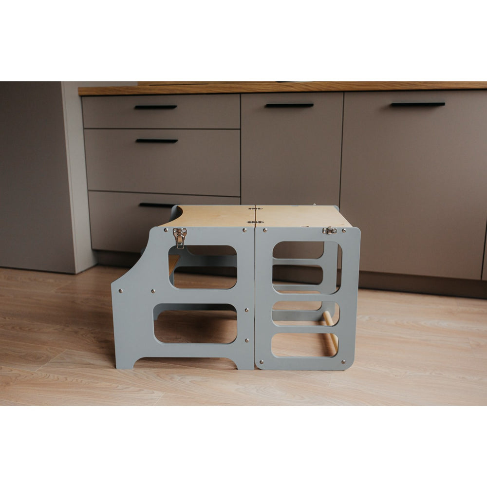 Køb Duck Woodworks Foldbart Læringstårn Grey