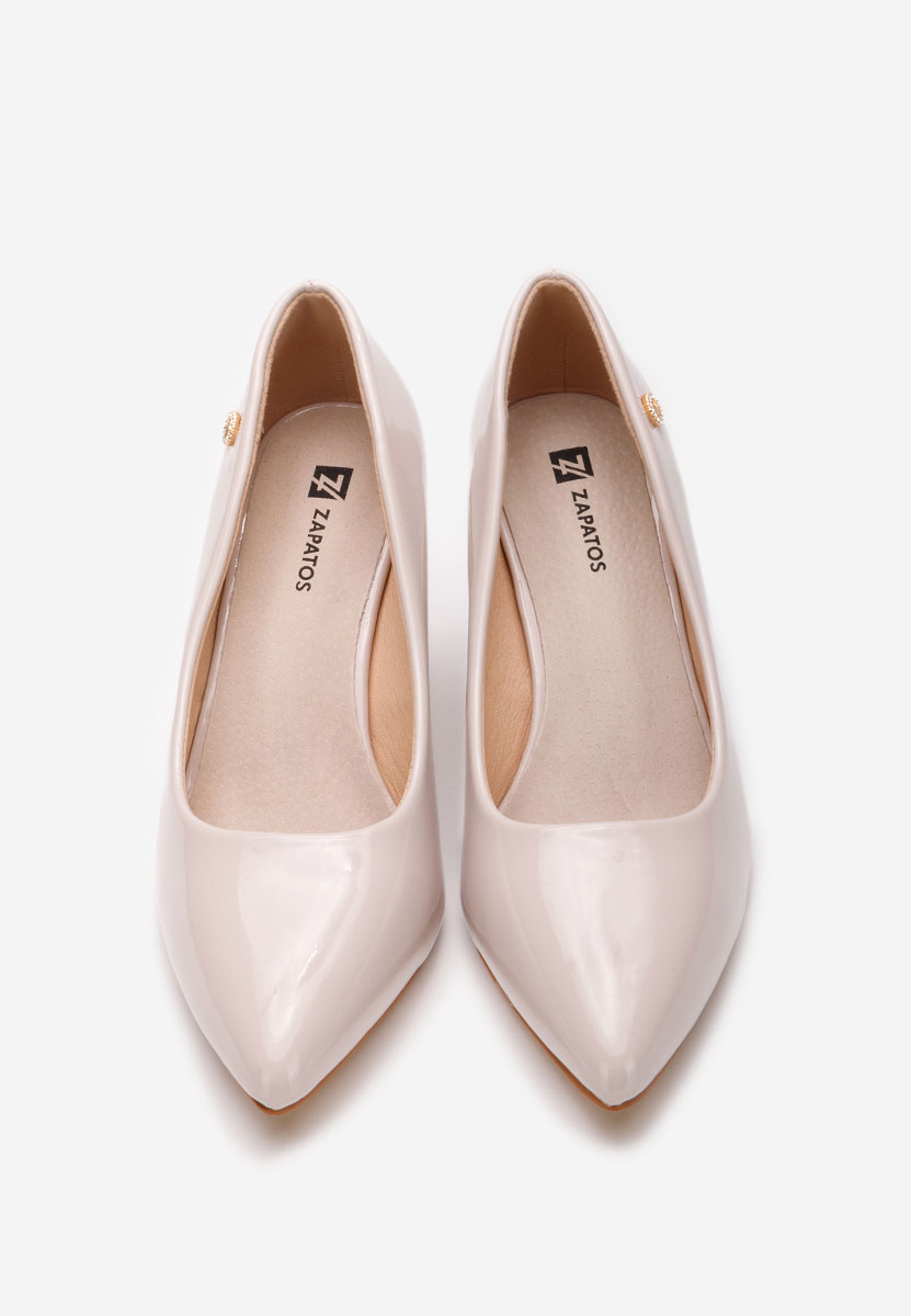 Chaussures à talon épais beige Nelia V3