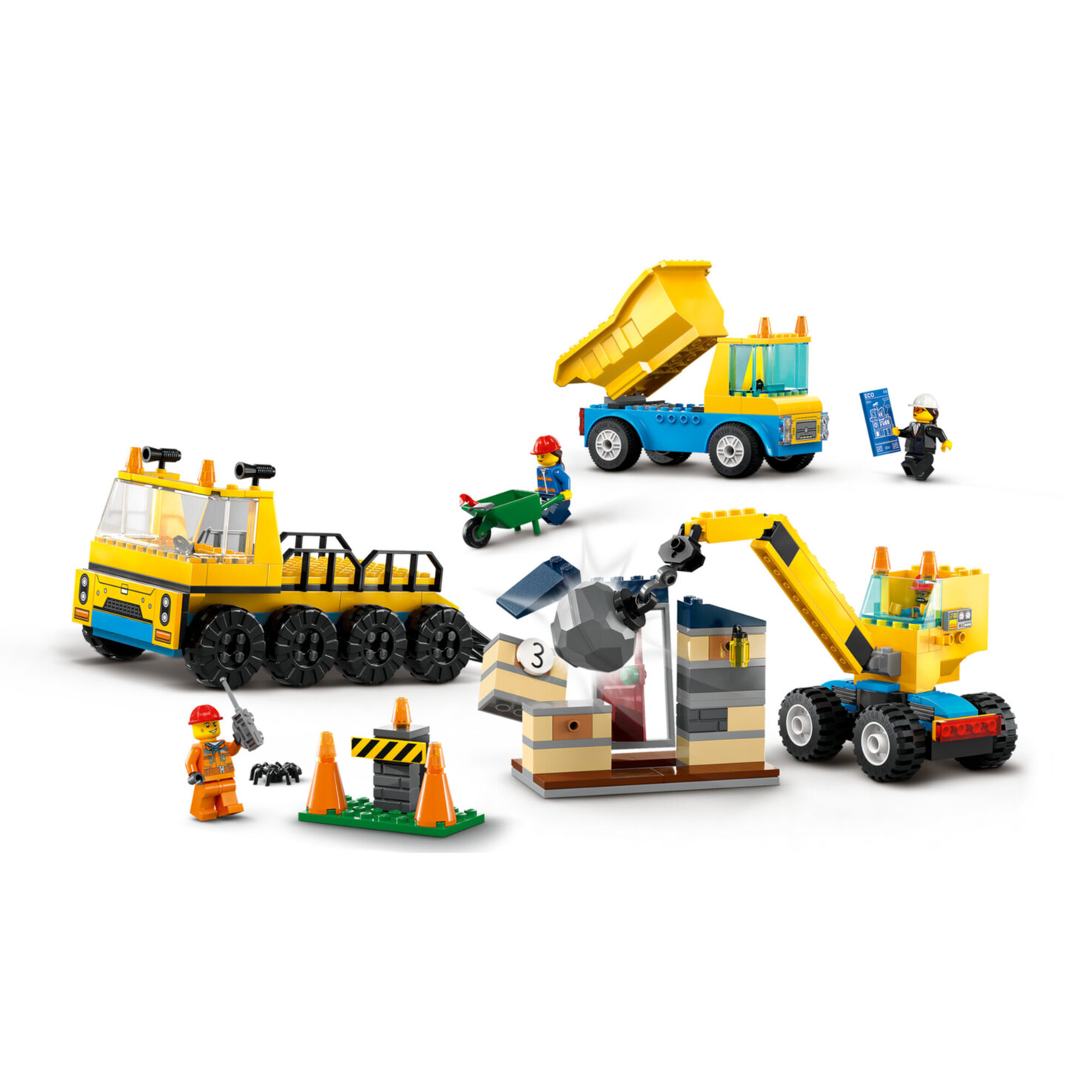 LEGO® City 60391 Baufahrzeuge und Kran mit Abrissbirne 4+ Jahren