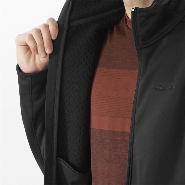Veste polaire SALOMON ESSENTIAL OUTLINE WARM FZ DEEP BLACK