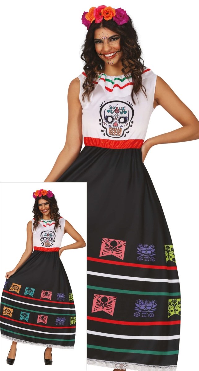 Dia De Los Muertos Jurk Dames Doodshoofd