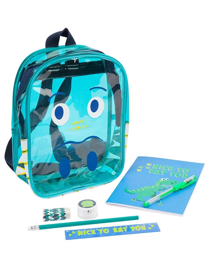 Kinderrucksack MINI DINO (17x25x4) mit Zubehör in blau