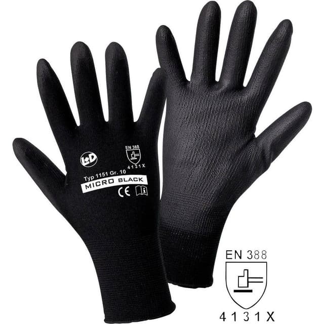 L+D worky MICRO black Nylon-PU 1151-L Nylon
