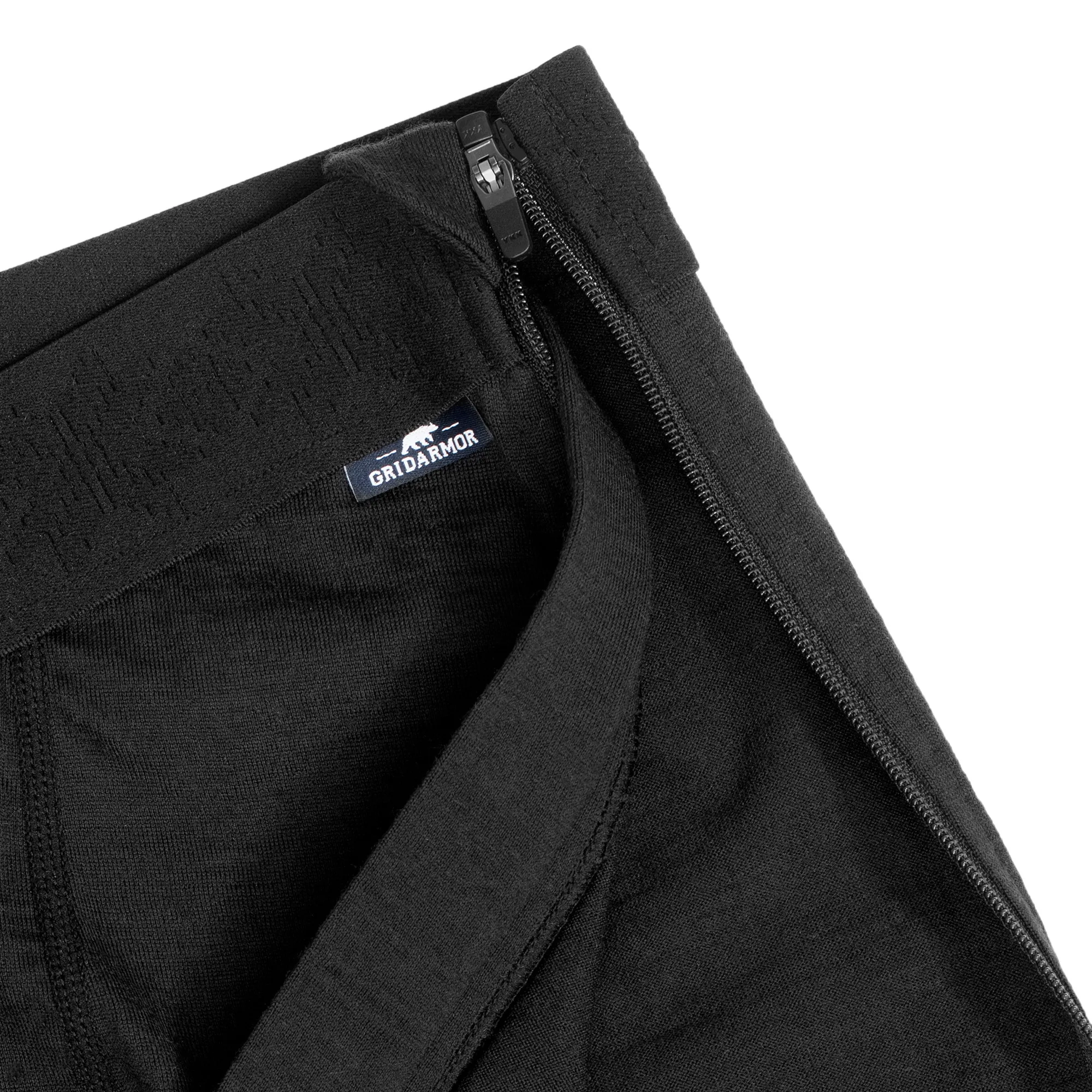 Gridarmor Merino Undertøy Zip Longs Men Black Beauty