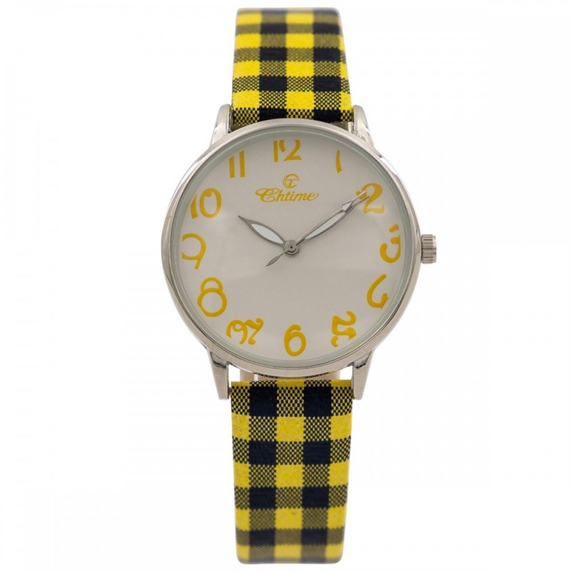 Montre Femme CHTIME bracelet Cuir Jaune