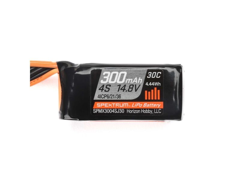 Spektrum RC-Akku LiPo 300 mAh 14.8 V 30C Kleiner 4S LiPo Akku mit JST-RCY BEC Stecker für Flugmodelle