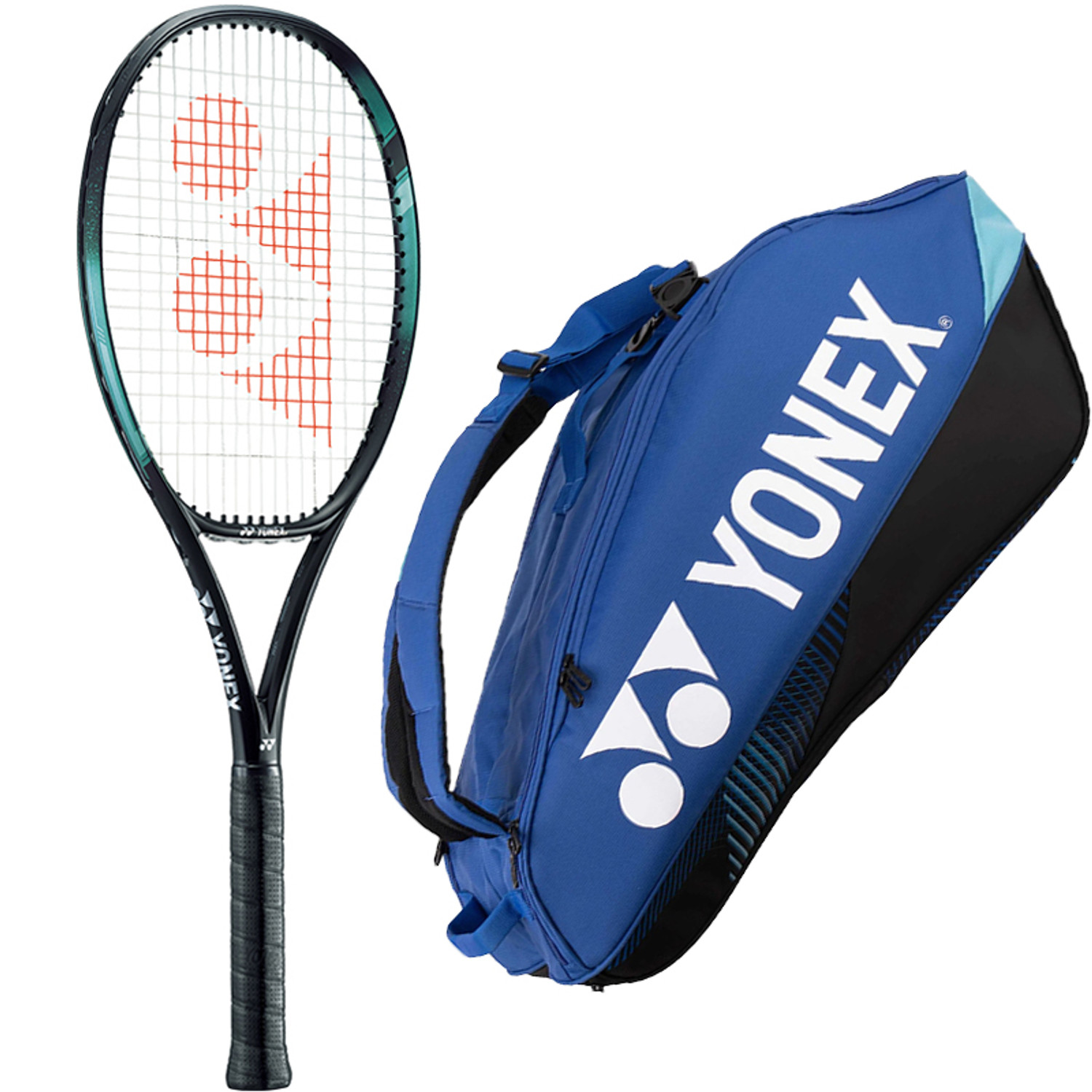 YONEX EZONE 98 305 GR. + 6 RACKETBAG BLAUW