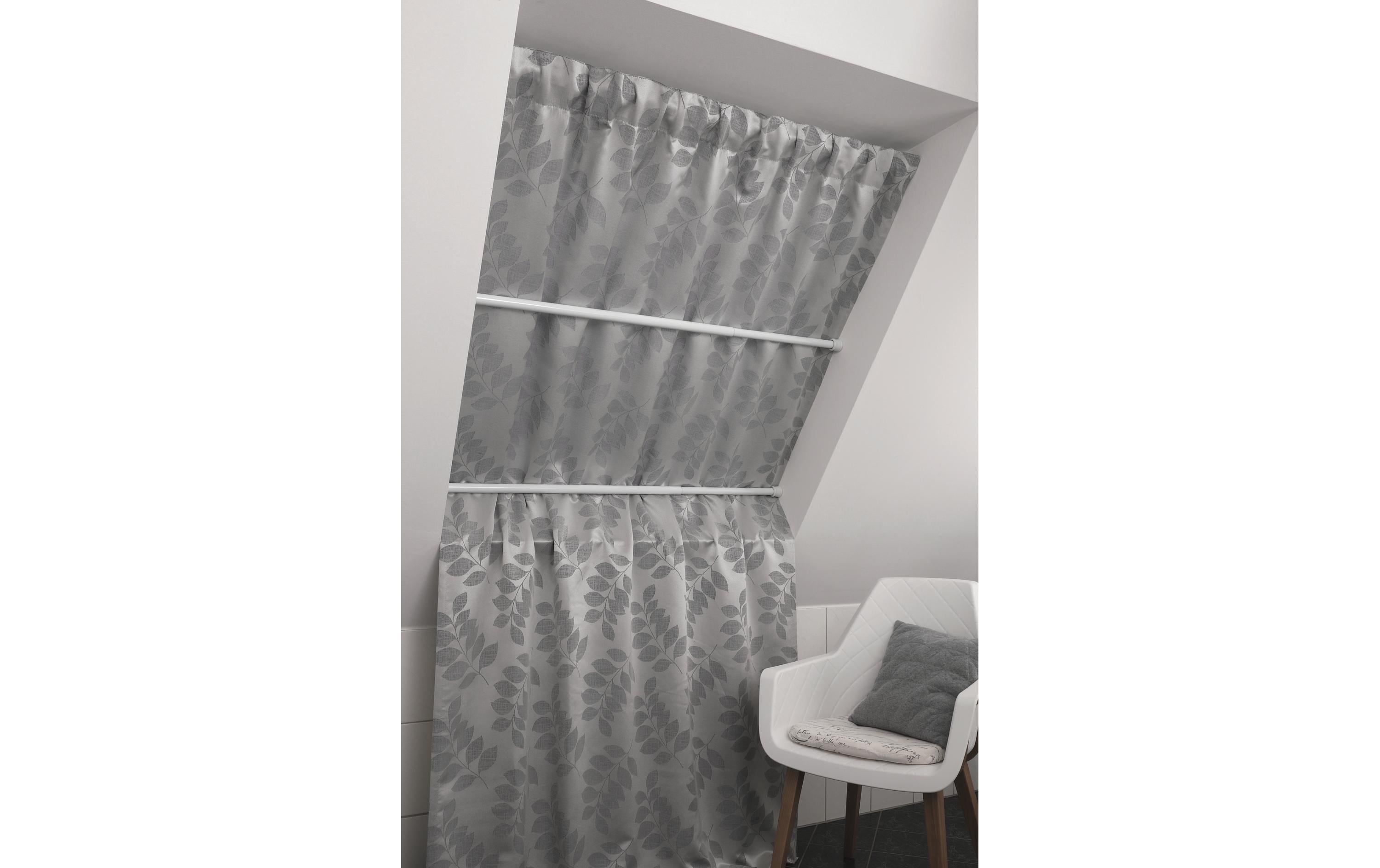 Spannstange 90 - 140 cm, WeissAusdrehbare Stange