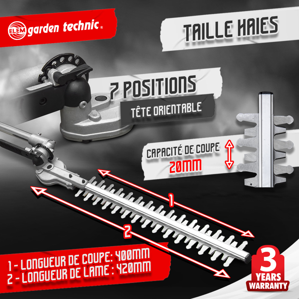 Scie a ebrancher - taille haies 1000w - elem garden