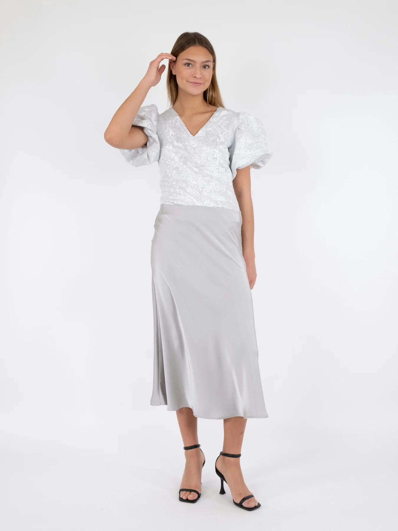 Neo Noir Bovary Skirt silver
