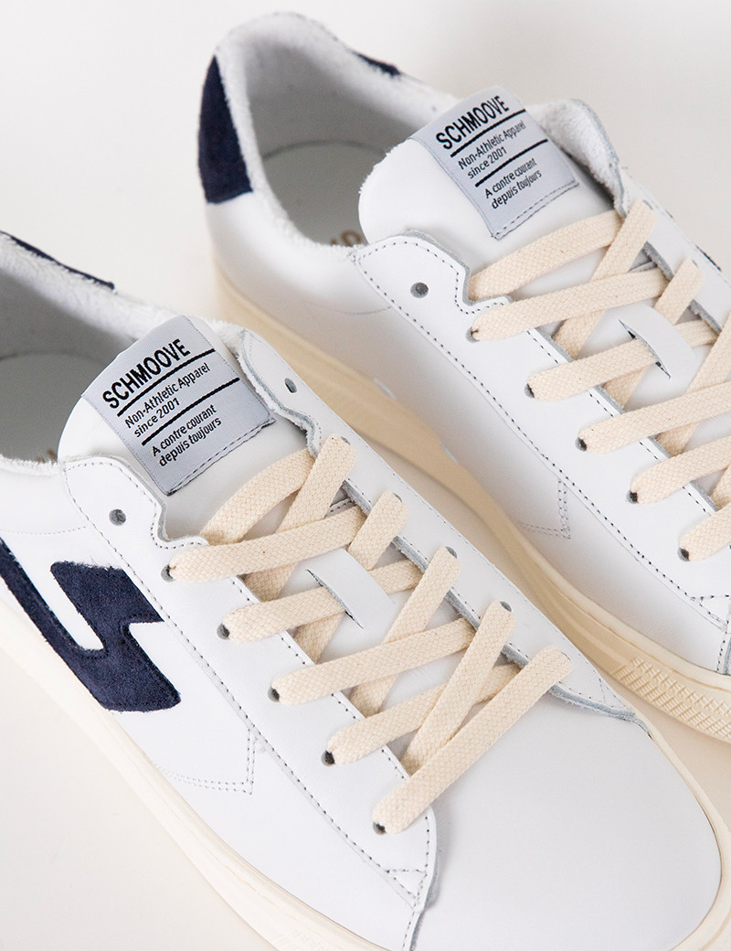SCHMOOVE BASKETS HOMME SPARK SIGNATURE BLANC MARINE